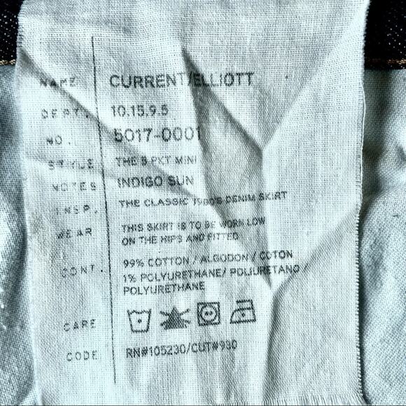 CURRENT ELLIOT DISTRESSED Y2K LOW RISE DENIM MINI SKIRT SIZE 29 - Picture 2 of 3